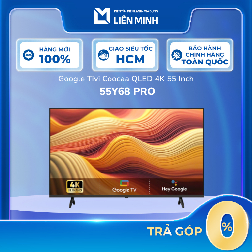 [Shopee - Lắp đặt 0Đ HN HCM]  Google Tivi Coocaa 4K 55 Inch 55Y68 PRO / 55Y68