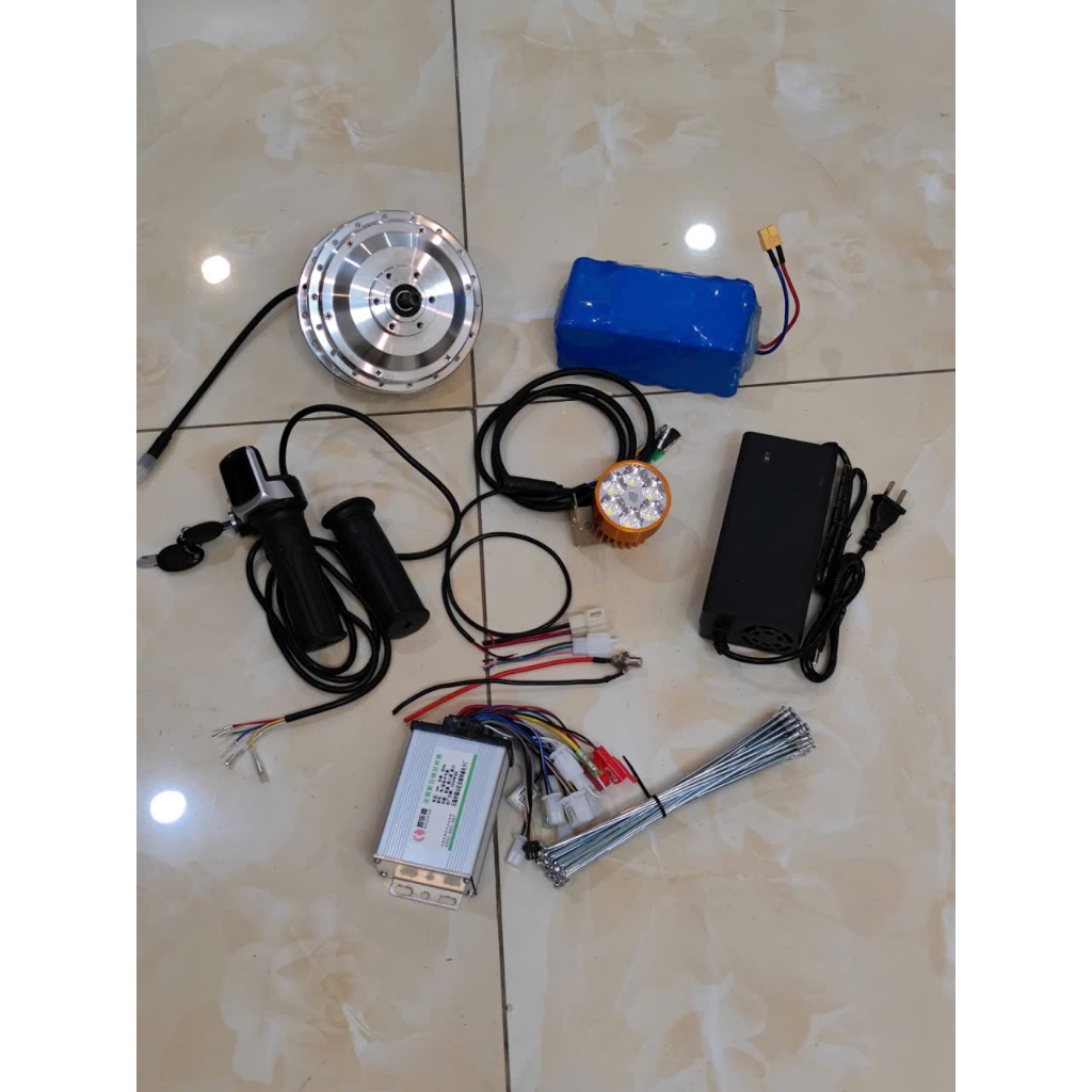 Động cơ chế xe đạp thường thanh xe đạp điện Sanyo nhật bãi 24v bánh trước công suất 350w