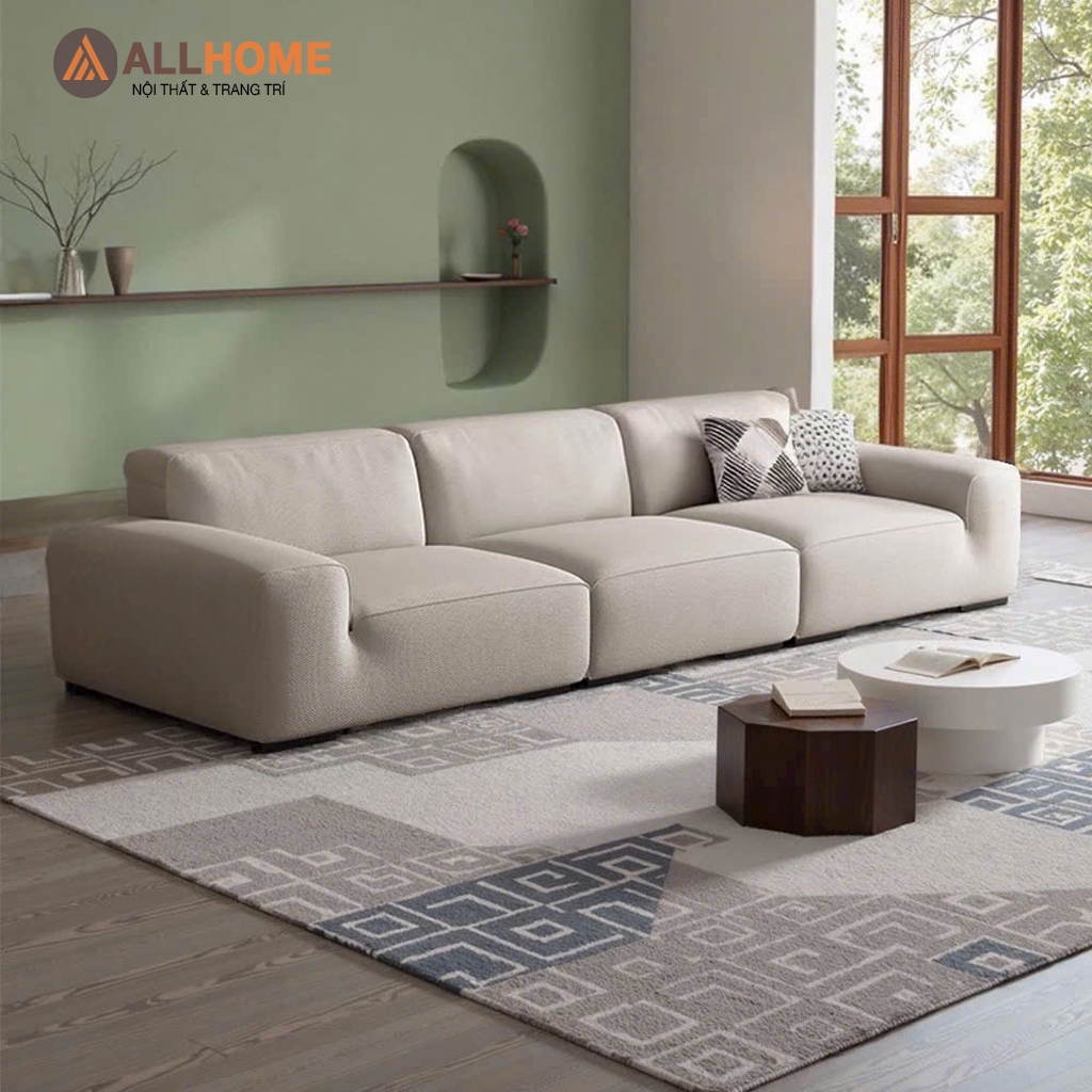 Sofa Da Cao Cấp Phong Cách Ý AL10 ALLHOME Decor Phòng Khách, Ngủ, Homestay