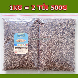 SÂU CANXI SẤY KHÔ -  SÂU NON, THƠM 1KG Thức ăn dinh dưỡng cho thú cưng, gà đá, cá cảnh, chim, sâu canxi sấy khô cho gà