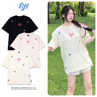  Áo Thun Thêu 8YO CHILDHOOD Tee Cotton Mềm Mịn Mát - Áo Phông Local Brand Unisex Nam Nữ Form Rộng 