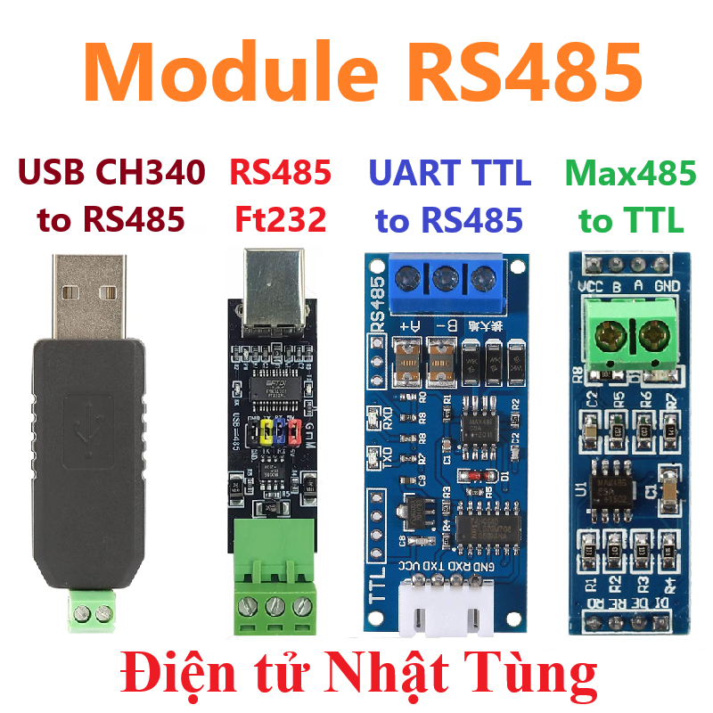 Module USB CH340 RS485 / FT232 to RS485 / MAX485 to TTL / UART to TTL sang RS485