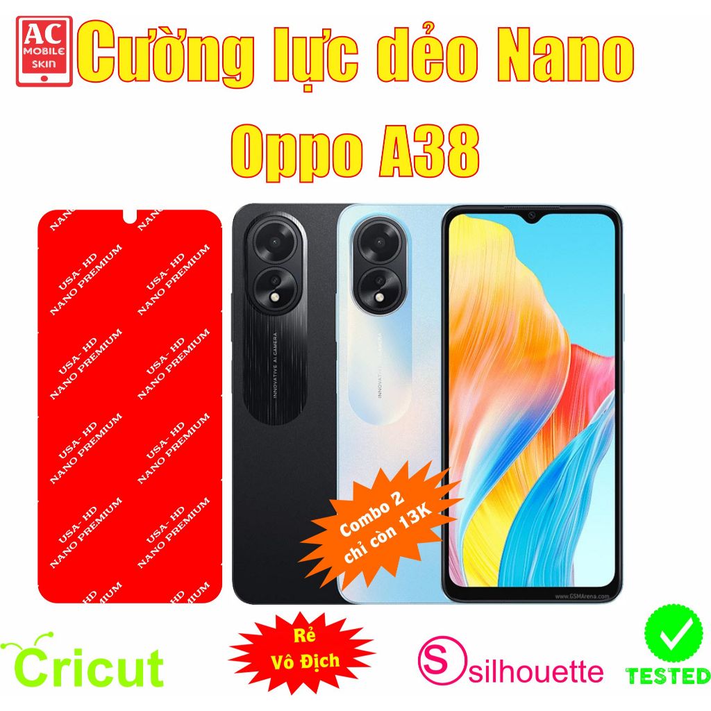 Cường lực dẻo bảo vệ màn hình điện thoại Oppo A38