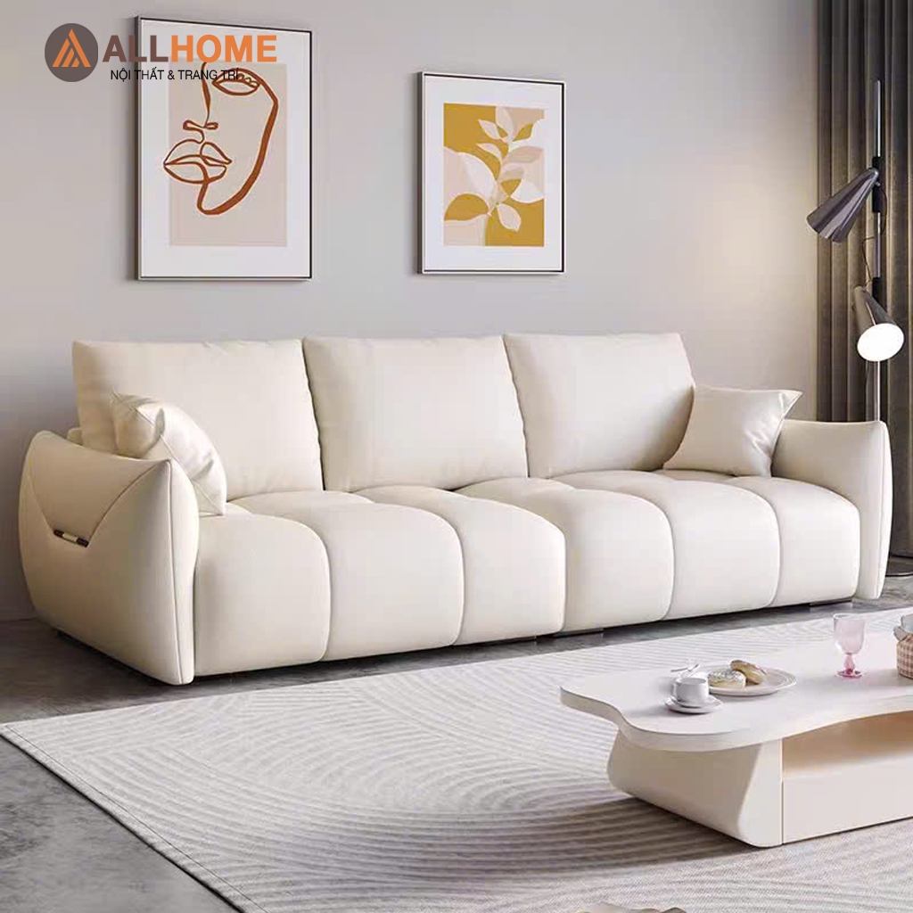 Sofa Hiện Đại Phong Cách Bắc Âu Mã  AL09 ALLHOME Chất Liệu Da Nỉ Cao Cấp