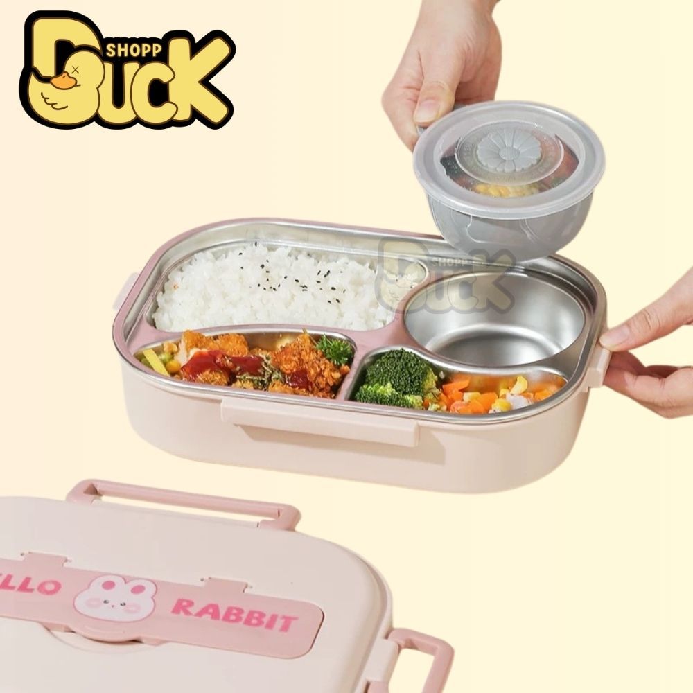Hộp cơm giữ nhiệt Dear Rabbit đựng cơm văn phòng - Hộp đựng cơm trưa cao cấp chất liệu Inox 304 | BigBuy360 - bigbuy360.vn