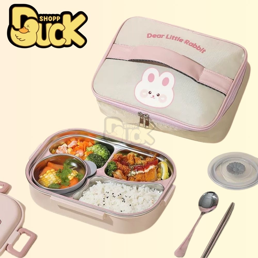 Hộp cơm giữ nhiệt Dear Rabbit đựng cơm văn phòng - Hộp đựng cơm trưa cao cấp chất liệu Inox 304 | BigBuy360 - bigbuy360.vn