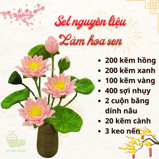    CÓ VIDEO HƯỚNG DẪN   KẼM NHUNG LÀM HOA SEN HỒNG ĐỂ BÀN - DIY BỘ PHỤ KIỆN TRANG TRÍ TẾT 