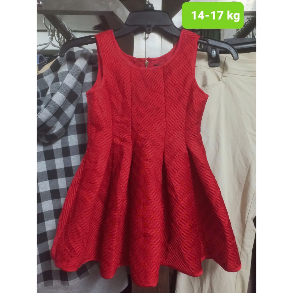 áo đầm đỏ 14-17 kg MS4862