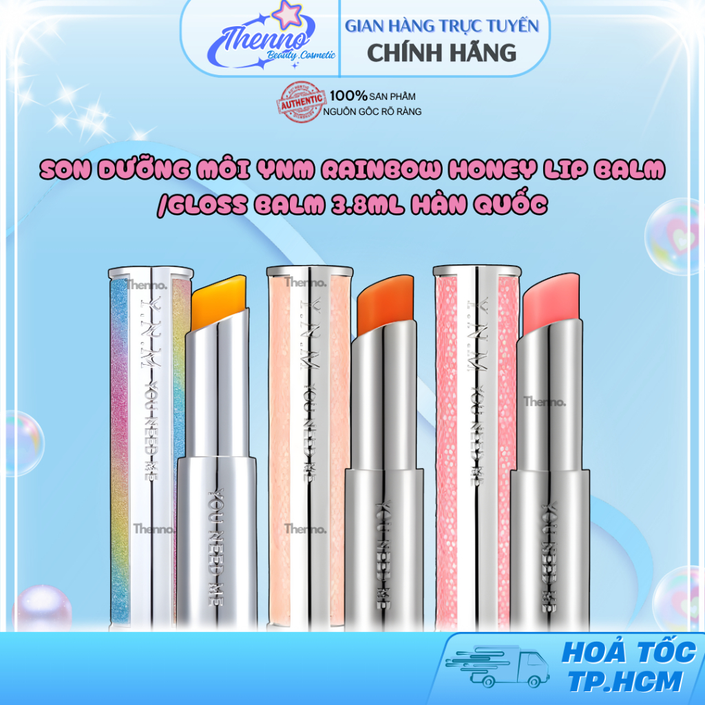 Son Dưỡng Môi YNM Rainbow Honey Lip Balm /Gloss Balm 3.8ml Hàn Quốc