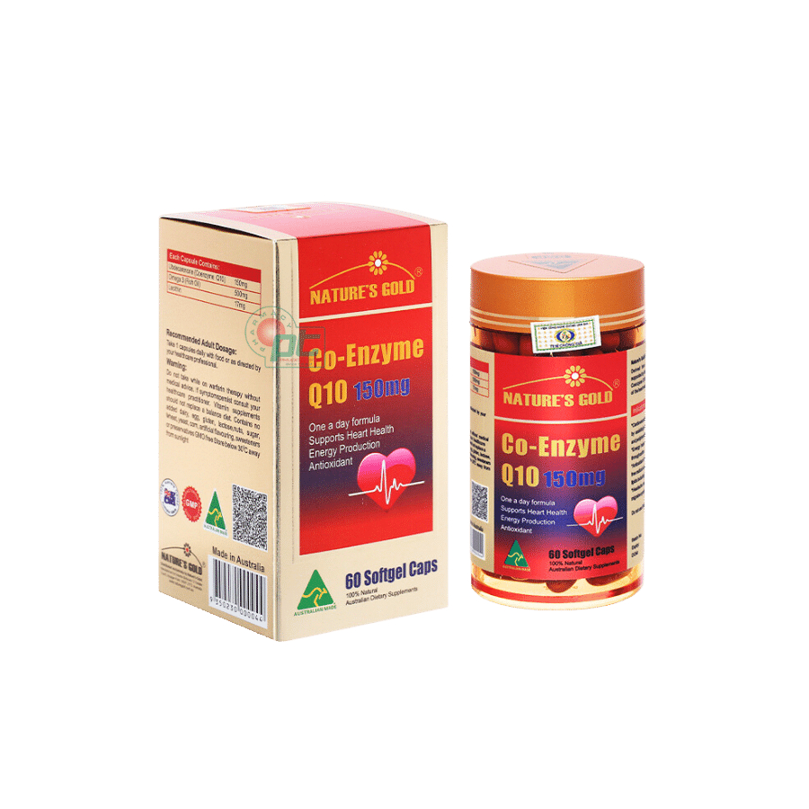 Co Enzyme Q10 150mg Nature's Gold (Hộp/ 60 viên) - Hỗ trợ tim mạch, ngừa đột quỵ