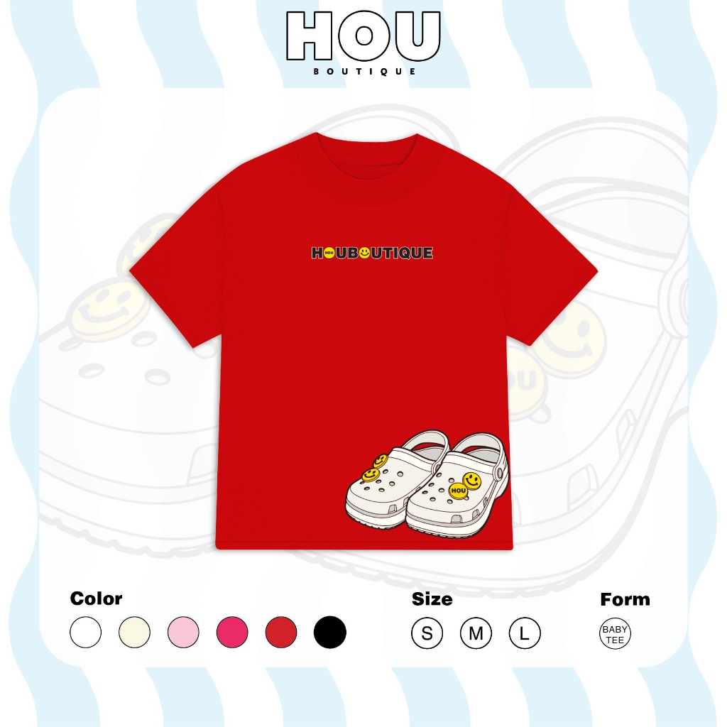 [Hàng Mới] Áo Thun Nữ Babytee Dáng Vừa, Thun Cotton 2 Chiều, Cổ Tròn HOU boutique Mẫu MY HOU ( AT 94