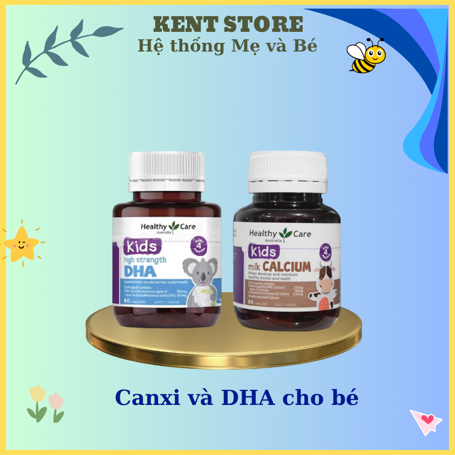 ( Kent Store) Canxi healthy care và DHA healthy care hộp 60 viên