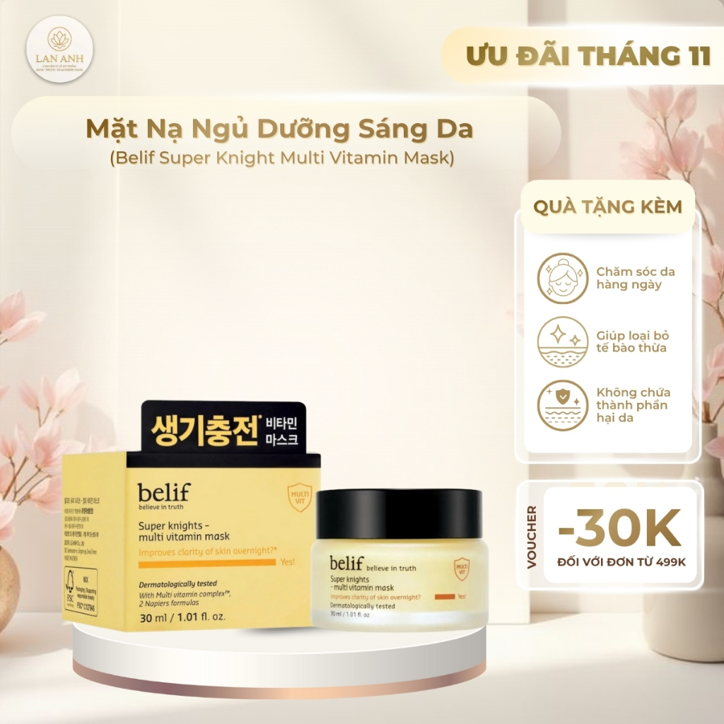 Mặt Nạ Ngủ Dưỡng Sáng Da Belif Super Knight Multi Vitamin Mask - 30ML