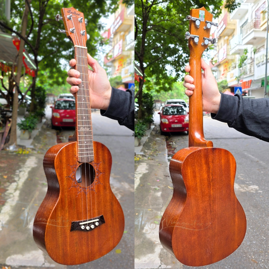 Đàn Ukulele Concert Tenor Andrew Cao Cấp LH01 Gỗ Thịt , Âm hay