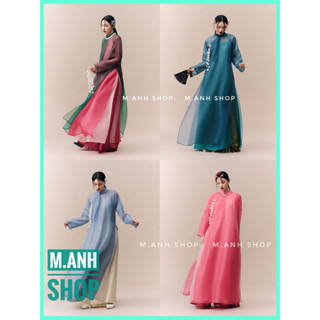  Áo Dài Cách Tân Nữ Chất Liệu Tơ Ngọc Lan Mền Mịn Cao Cấp Mặc Tết 