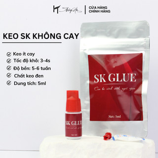  Keo nối mi không cay SK glue  5ml  khô chậm 3-4s dành cho người mới học nối mi Sk glue 5g Thúy Hà 