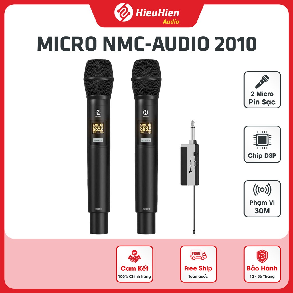 Micro Dynamic Không Dây NMC-AUDIO NMC2010 | Âm Thanh DSP Sắc Nét Cho Hát Karaoke & Livestream
