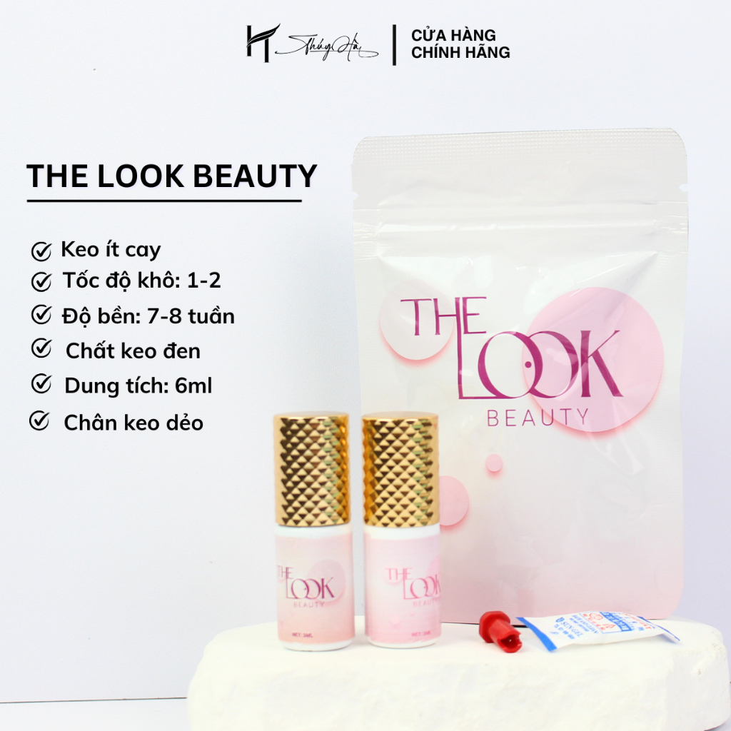 Keo nối mi THE LOOK BEAUTY ít cay khô 1-2s, bền 7-8 tuần, chân keo dẻo, kháng nước kháng dầu Thúy Hà