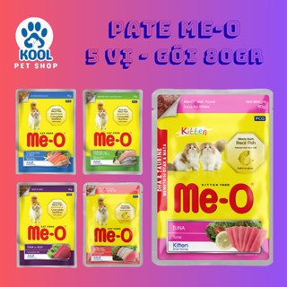   24 gói - 80gr  Pate Me-O dành cho Mèo được làm từ Cá tươi giúp bổ sung nước và Vitamin 
