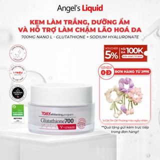  Kem Dưỡng Trắng Da Cấp Ẩm Đa Tầng Angel's Liquid 7 Day Whitening Program Glutathione 700 V-Cream 50ml 