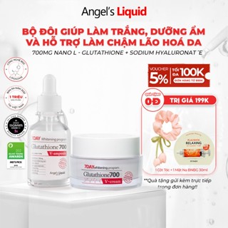  Bộ Đôi Serum Kem Dưỡng Trắng Da Cấp Ẩm Đa Tầng Angel's Liquid Glutathione 700mg + HA Serum 30ml & Cream 50ml 