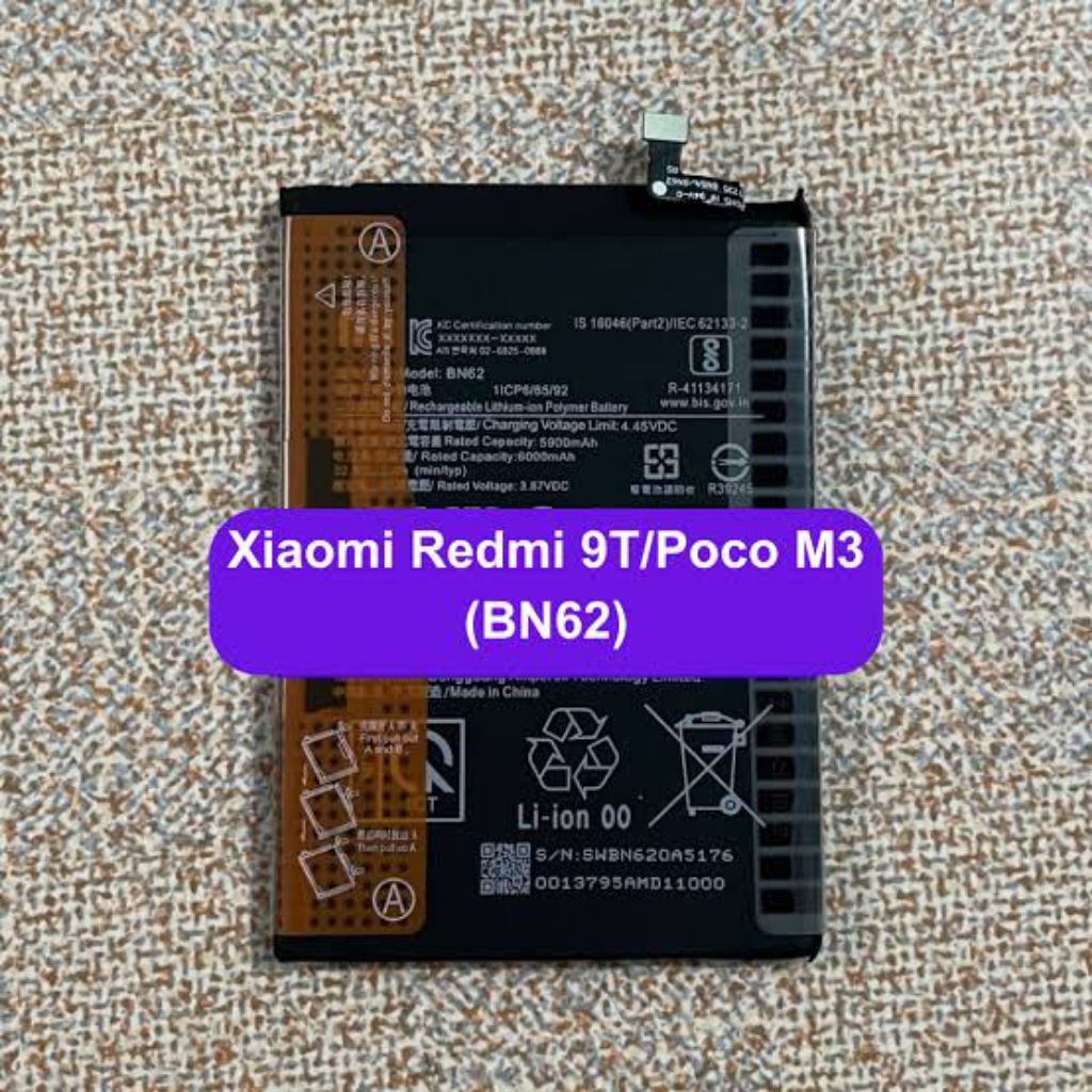 Pin Xiaomi BN62 / Poco M3 / Redmi Note 9 - 4G / Redmi 9T / 6000 mAh