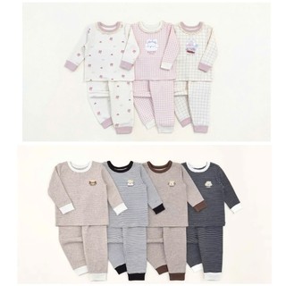   EMBES  Bộ quần áo dài tay chất thun cotton  nỉ co giãn cho bé 9 tháng đến 4 tuổi 
