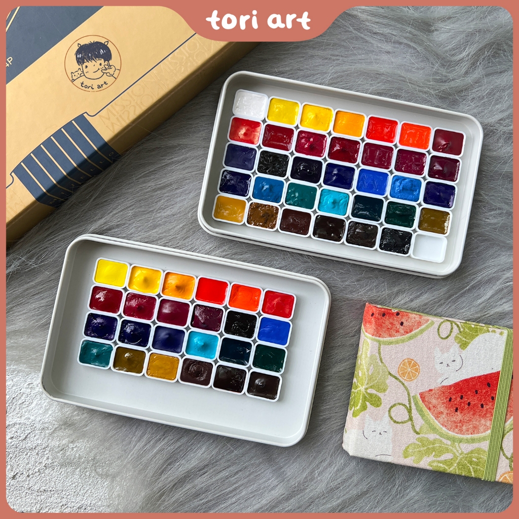 Pocket màu nước Mijello Gold Class và Gold Pure Pigment - 24 - 34 màu