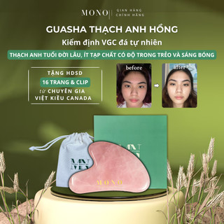   TẶNG HDSD  Đá Guasha ThạchAnh Đạt Kiểm Định VGC - Massage Mặt Quartz Giúp Nâng Cơ Trẻ Hóa Thon Gọn - Mono Routine 