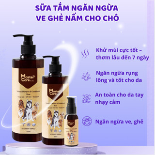 Sữa Tắm Cho Chó Ngăn Ngừa Ve Ghẻ Nấm Khử Mùi Hôi Lưu Hương Thơm Lâu MASTER CARE 250-500ml