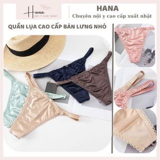 [cao cấp] Quần Lót Nữ Lọt Khe Lụa Satin Cao Cấp Mềm Mịn Co Giãn Dây Hông Dún Nhẹ Gợi Cảm