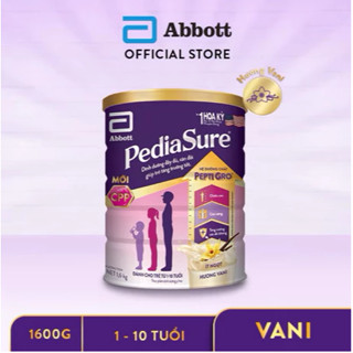  Sữa bột Pediasure 1.6kg hương vani ít ngọt cho trẻ từ 1-10 tuổi. 