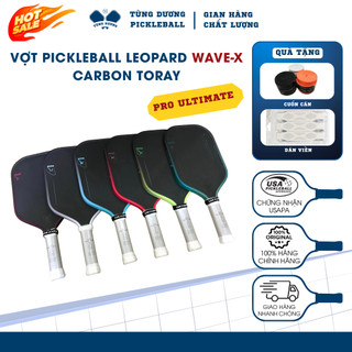  Vợt Pickleball LeoPard WaveX – Vợt Pickleball Chính Hãng | Đánh Êm Tay Sợi Carbon Toray Nhám Cao Cấp 16mm 