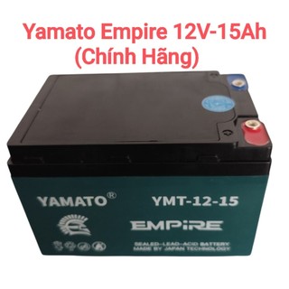 Ắc Quy Xe Đạp Điện Yamato Empire YMT-15  12V-15AH  Phiên Bản Mới Chính Hãng Sử Dụng Đèn Quạt Năng Lượng Mặt Trời 