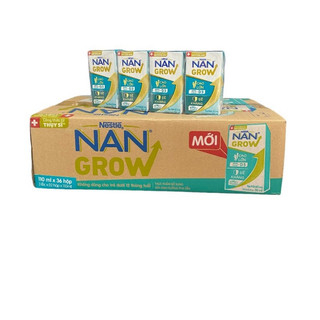   Kèm quà Thùng 36 hộp sữa bột pha sẵn Nan Grow 110ml  Tặng 1 lốc Milo A2 110ml  