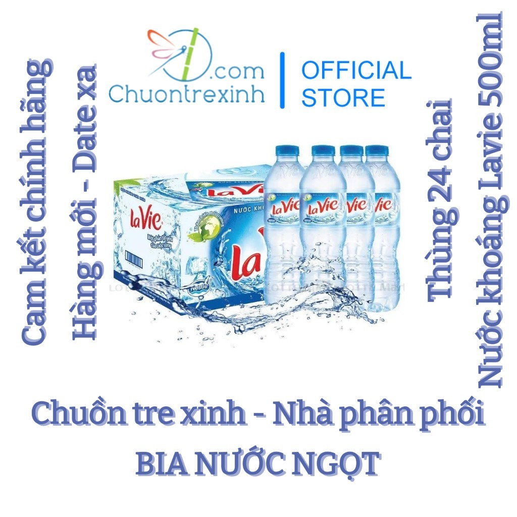 [Hỏa Tốc 4h] Thùng 24 Chai Nước Khoáng Lavie 500ml Nguyên bản Dịu nhẹ Chuồn tre xinh shop