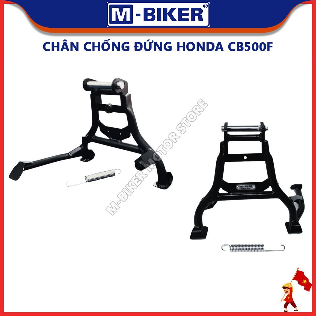 M-Biker | Chân chống CB500F, Chân chống đứng CB500F, Chân chống giữa CB500F cốt trục Inox
