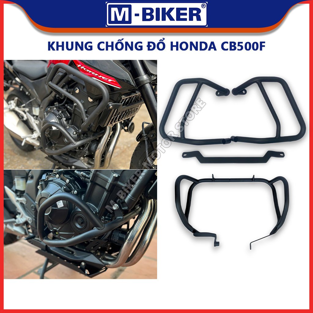 M-Biker | Chống đổ CB500F, Khung chống đổ CB500F, Chống đổ lốc máy CB500F, Chống đổ trên CB500F