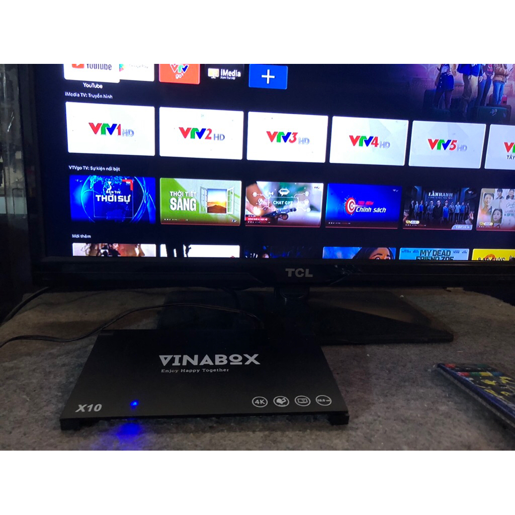 Hàng cũ Vinabox X10 , chỉ box và nguồn , Ram 2g Android 12
