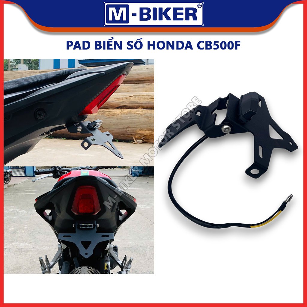 M-Biker | Đuôi biển số CB500F, Pad biển số CB500F, Đuôi biển số gập CB500F