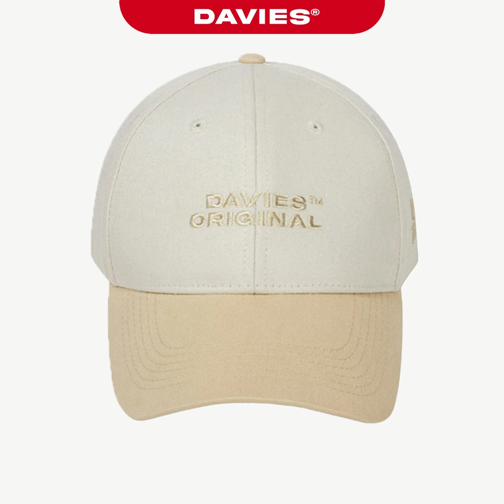 Mũ lưỡi trai nam nữ DAVIES thêu đẹp màu Be Two Color Baseball Cap local brand Davies| D-HAT07