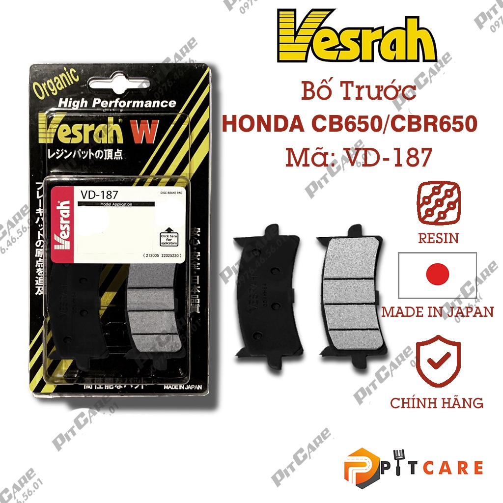 Bố Thắng Honda CB650r Neo Sport Vesrah Chính Hãng