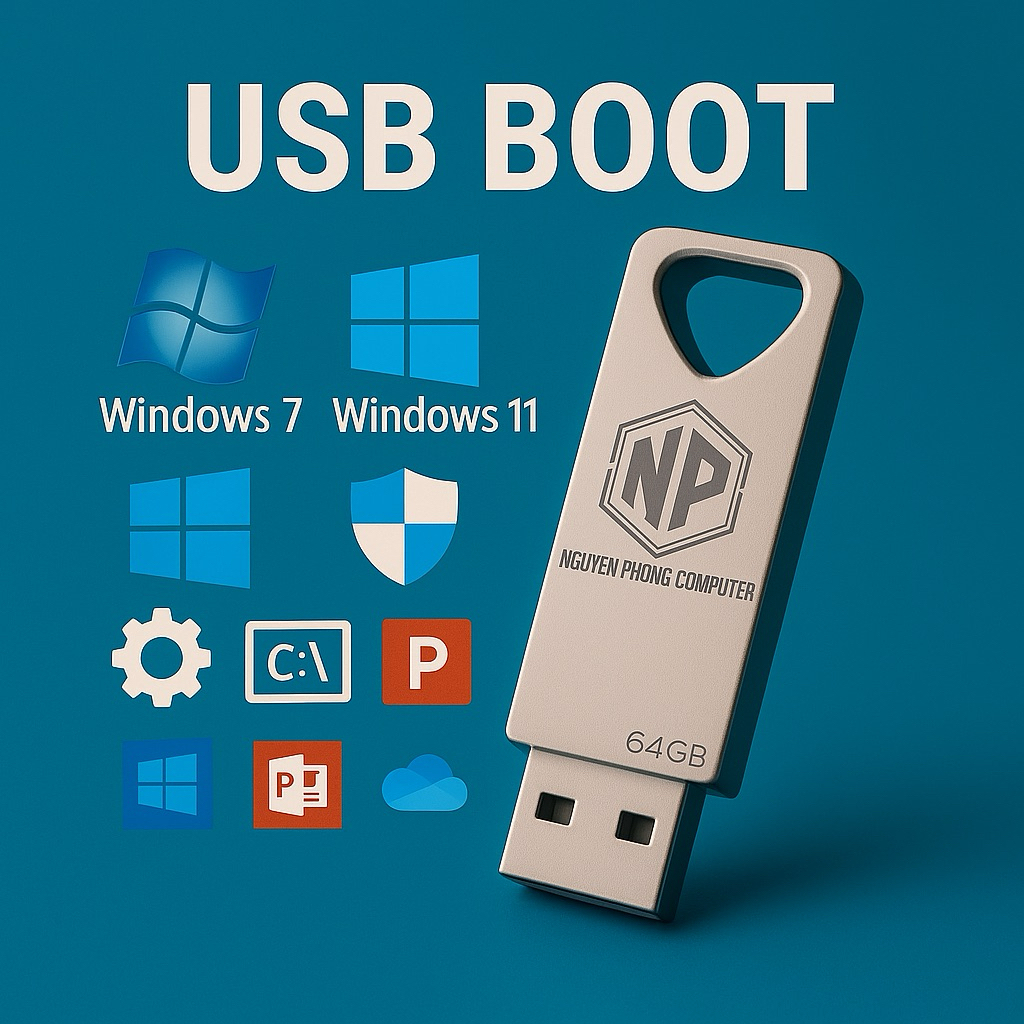 USB Cài Win, USB Cài đặt hệ điều hành, Cứu hộ PC -Laptop, Cài Win. 7 10 11 - Máy tính để bàn và lapt