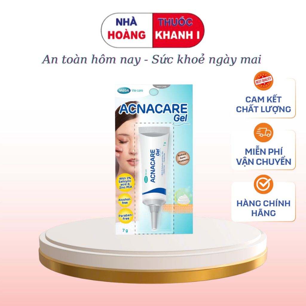 Gel giảm mụn, giảm nhờn, sạch tế bào chết, mềm da - ACNACARE GEL Mega We Care (7g)
