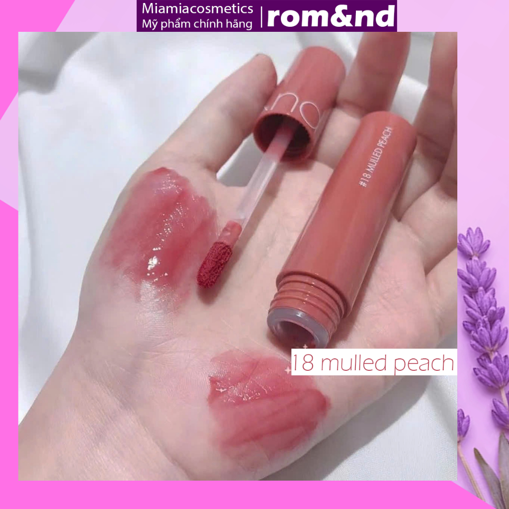 Son Romand Bóng Juicy Lasting Tint Màu 18 Mulled Peach San Hô Ánh Đào 5 ML