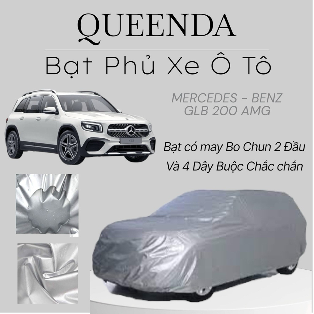 Bạt Phủ Xe Ô Tô Mercedes GLB 200 Vải Dù Tráng Bạc Chống Mưa, Nắng Tốt Kèm Hộp Đựng - Bạt Trùm Xe Ô T
