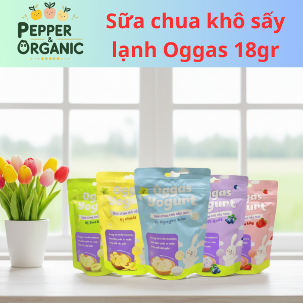 Sữa chua khô cho bé từ 6 tháng tuổi, sữa chua Oggas Yogurt 6 vị