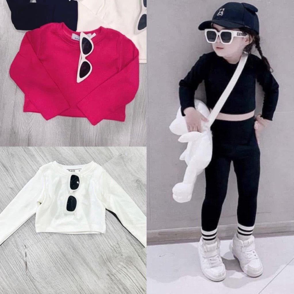 [LiA baby’s] L70 Áo dài tay dáng ngắn croptop cá tính cho bé gái (9-30kg)