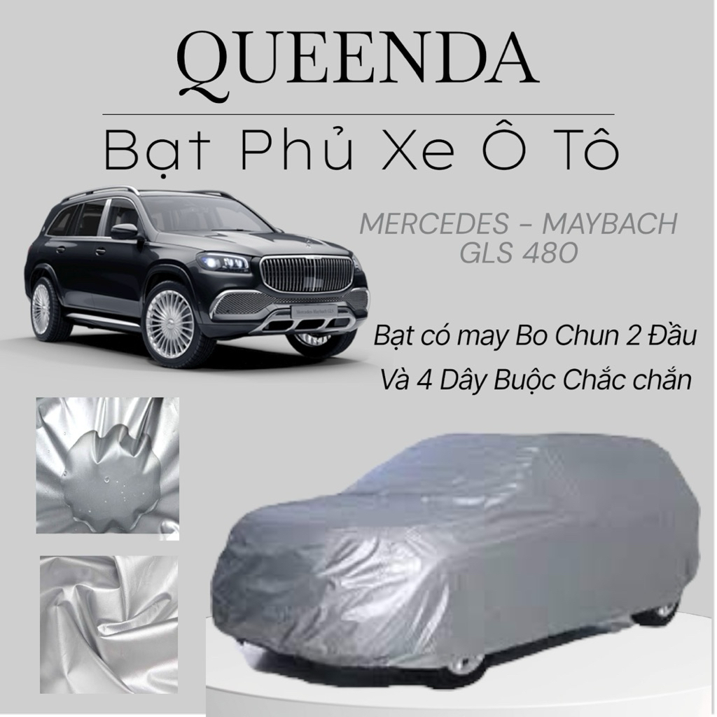 Bạt Phủ Xe Ô Tô Mercedes-Maybach GLS 480 Vải Dù Tráng Bạc Chống Mưa, Nắng Tốt - Bạt Trùm Xe Ô Tô Mer