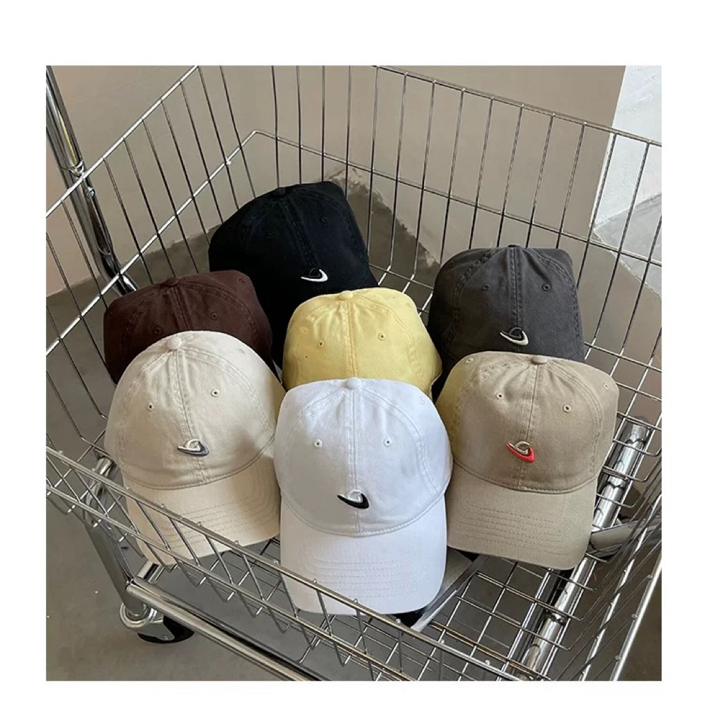 mũ lưỡi trai thêu logo nine nhỏ, Chất liệu kaki mềm thoáng mát, fom cả nam và nữ, màu sắc bazic